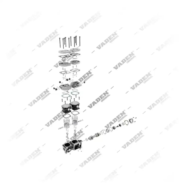 9) 51541007066, 1200 030 004 Çift Silindirli, Kompresör, Vaden