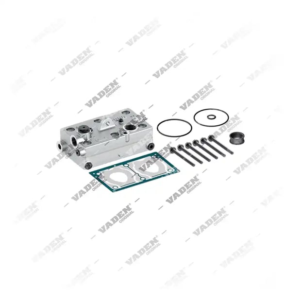 1) 9125109432, 11 25 35 Cabeçote, Kit reparo do compressor de freio a ar, Vaden