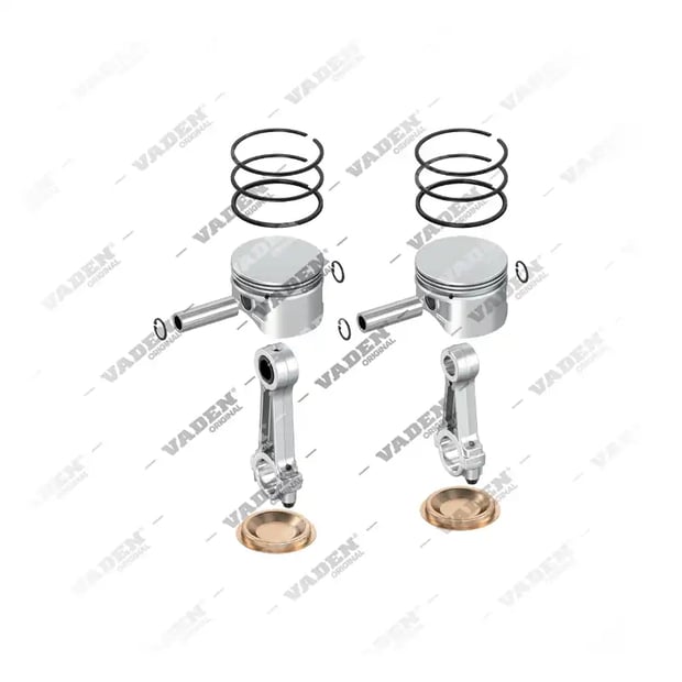 1) 9125189262, 8000 850 007 Biela e Pistão, Kit reparo do compressor de freio a ar, Vaden