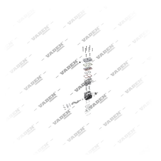 1700 010 004 (7600 750 008, 5000686842 com engrenagem) Cilindro duplo, Compressor de ar – imagem 9