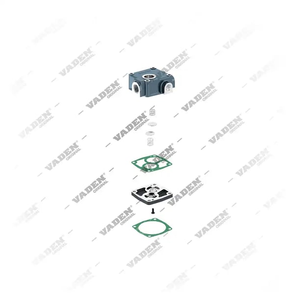 2) KZ929S1,KZ930S1,KZ931S1,KZ932S1,KZ958S1,KZ959S1,KZ960S1,KZ961S1, 19 06 60 Cabeçote, Kit reparo do compressor de freio a ar, Vaden