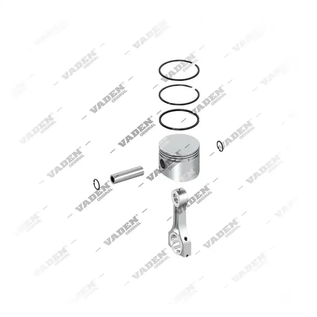 1) , 8000 801 002 Biela e Pistão, Kit reparo do compressor de freio a ar, Vaden