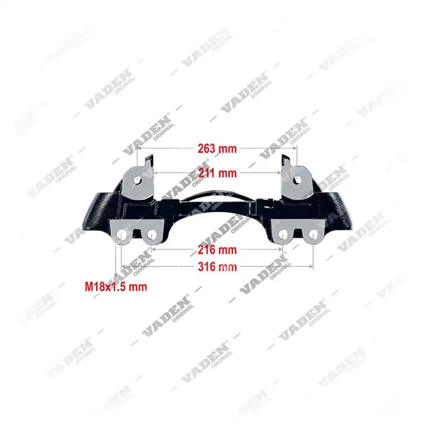 1) , 4022006 PAN 19 / PAN 22 DOUBLE- R - 19.5" Kızak, Kaliper Taşıyıcı, Vaden