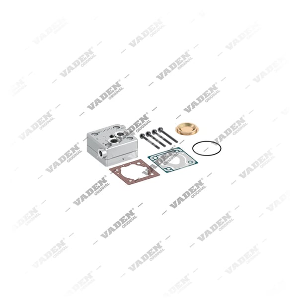 1) 9111558022, 911 155 802 2 Cabeçote, Kit reparo do compressor de freio a ar, Vaden
