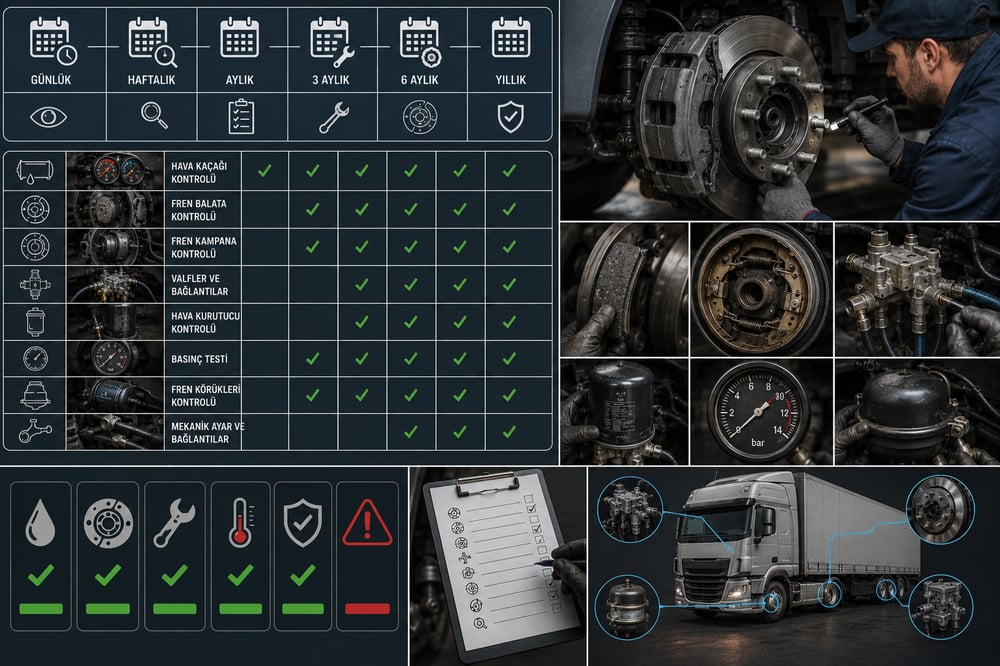 Calendrier de maintenance préventive des freins et check-list : comment effectuer le contrôle des freins sur les véhicules utilitaires lourds ?