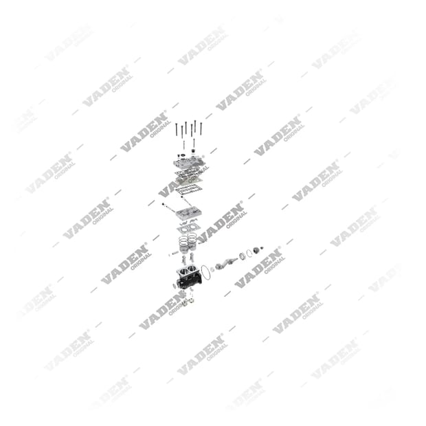 9) 9125120060SP1,9125120067SP1,20770303SP1, 1300190009 (7600 880 003, 1549425 com engrenagem), Cilindro duplo, Compressor de ar, Vaden