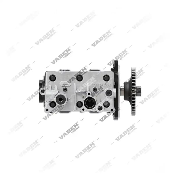 1700110002 (7600 850 008, 3161258, 7403161258 con ingranaggio), Doppio cilindro, Compressore d'aria - Top View