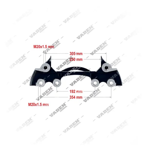 1) 68321281, 4122018 LISA- 22.5" Support d'étrier, support d'étrier, Vaden