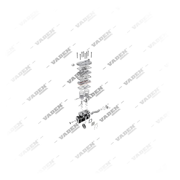 9) , 1200 019 010 Cilindro duplo, Compressor de ar, Vaden