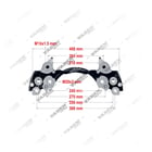 68325306, 4122004 ELSA 195 /ELSA 225 /EX 225- 22.5" Support d'étrier, support d'étrier, Vaden