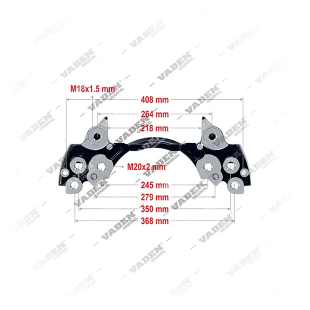 1) 68325306, 4122004 ELSA 195 /ELSA 225 /EX 225- 22.5" Support d'étrier, support d'étrier, Vaden