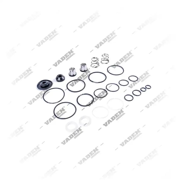 1) 5000821899,5000821900,5021170164,65184717,65184725,6571864,0692454,0697422,4613150052,270969,0014300460,81521306104,42493947,99708473556, 302.01.0001.10 Kit de reparação, Válvula do travão de pé, Vaden