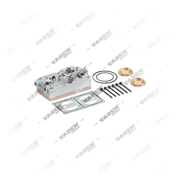 1) K091889K50,K091890K50, 11 42 50 Cabeçote, Kit reparo do compressor de freio a ar, Vaden