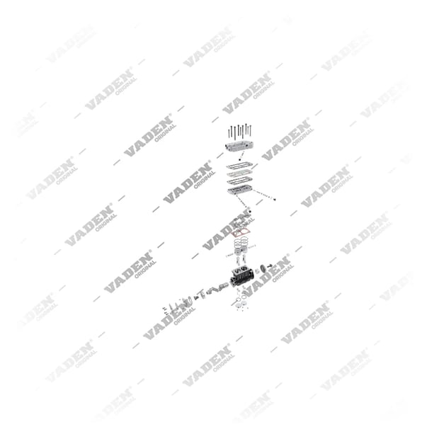 9) 9115165000, 1900 110 001 Cilindro duplo, Compressor de ar, Vaden