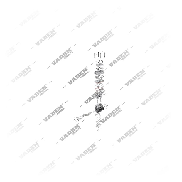 9) K022264N00,LK4952,504079460,504353252, 1500 170 001 Doppio cilindro, Compressore d'aria, Vaden