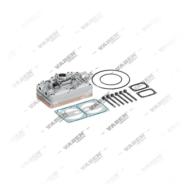 1) K100417N06S1,K100417N07S1,LS8902S1,7422147345S1, 17 13 50 Cabeçote, Kit reparo do compressor de freio a ar, Vaden