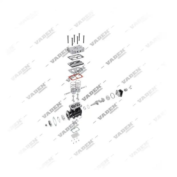 9) 65641,TUFLO550,2K97866M, 1900 020 002 Çift Silindirli, Kompresör, Vaden