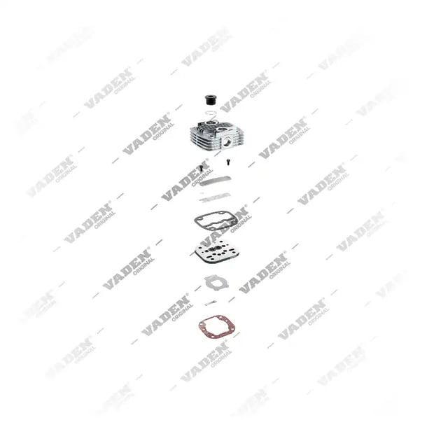 2) 0041314801S1,6021300515S1,6021300615S1,6021300815S1,4111400010S1,4111400020S1,4111400030S1, 11 27 60 Cabeçote, Kit reparo do compressor de freio a ar, Vaden