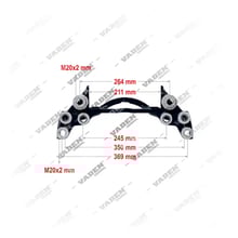 4122015 - DUCO- 19.5", Kızak, Kaliper Taşıyıcı