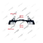 68325994, 4122005 ELSA 195 /ELSA 225 /EX 225- 22.5" Support d'étrier, support d'étrier, Vaden