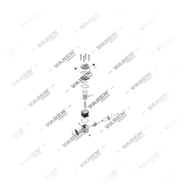 9) , 1500 120 013 Single Cylinder, Air Compressor, Vaden