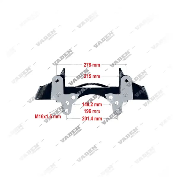 1) K108001K50, 3522003 SL7.../ SM7.../ ST7...- 22.5" Kızak, Kaliper Taşıyıcı, Vaden
