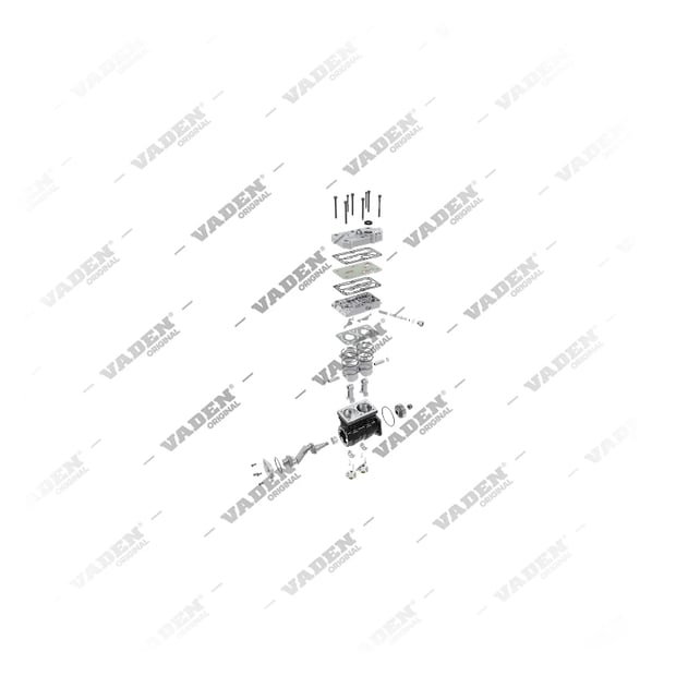 9) 4127040090SP1,7420713886SP1, 1700 030 002 (7600 850 004, 8170446, 7408170446 com engrenagem) Cilindro duplo, Compressor de ar, Vaden