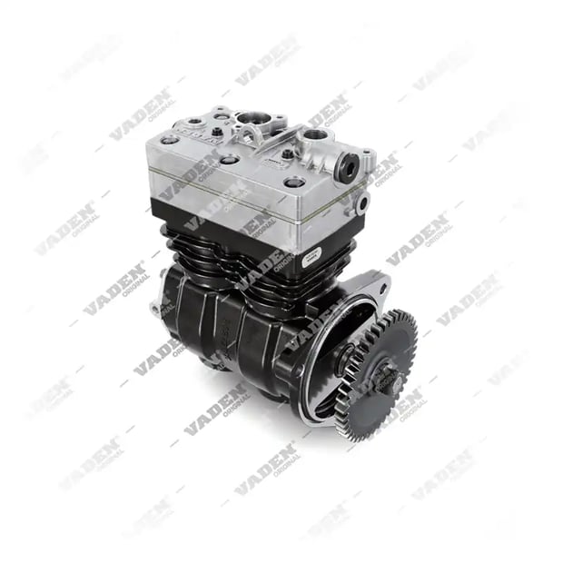 1) 4127040020SP1,4127040027SP1,4127040070SP1,4127040077SP1,4127040130SP1,4127040137SP1,4127040160SP1,4127040167SP1,20574763SP1,20775224SP1,20866605SP1,70330056SP1,85000491SP1, 1300185002 (7600 850 009, 20364148 com engrenagem), Cilindro duplo, Compressor de ar, Vaden