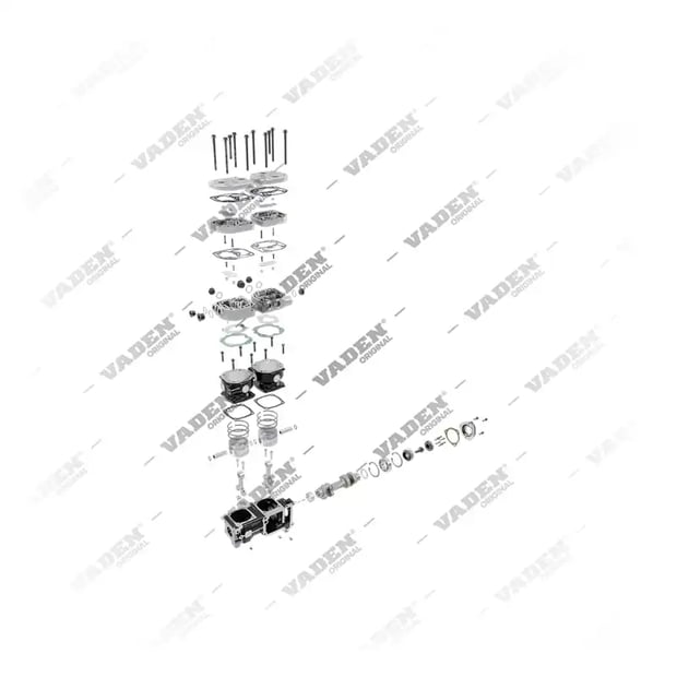 9) 51541006003, 1200 030 008 Çift Silindirli, Kompresör, Vaden