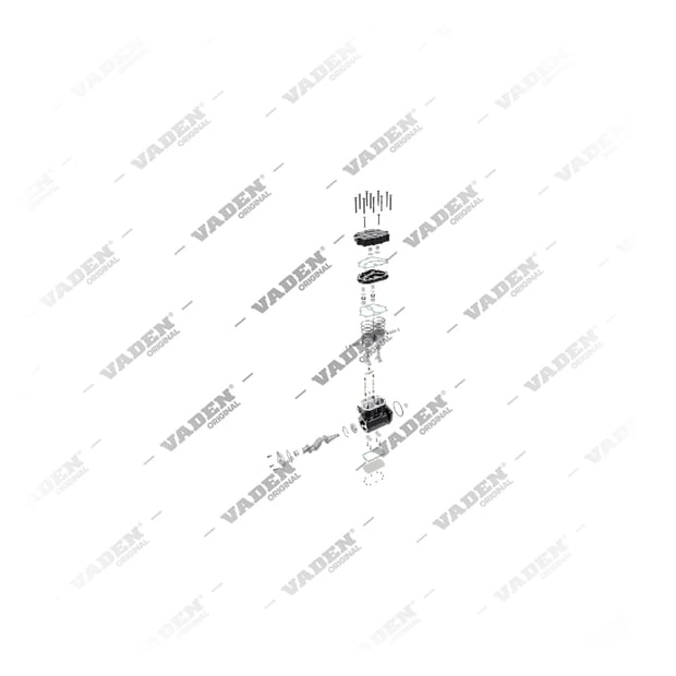 9) 10571185,1300366,1348919,394441,1189106,KZ642,KZ6422RM,KZ6422X50, 1400 040 002 Cilindro duplo, Compressor de ar, Vaden