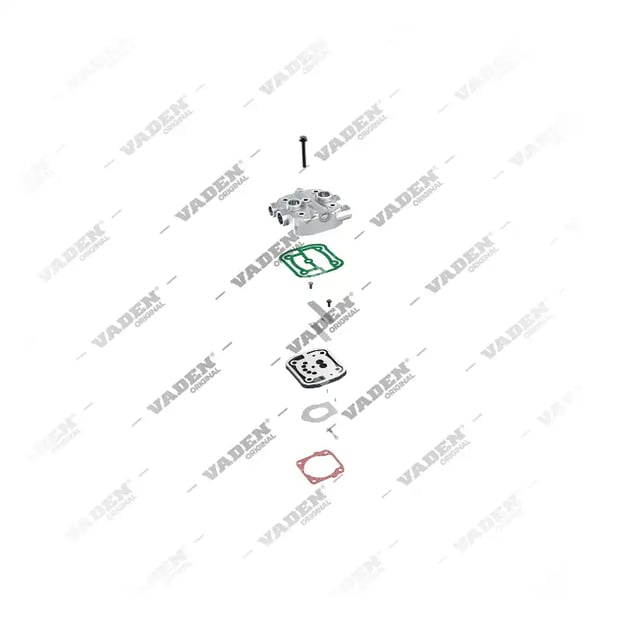 2) LK3509S2,LK3510S2,51541017186S2, LK3509 S2 Cabeçote, Kit reparo do compressor de freio a ar, Vaden