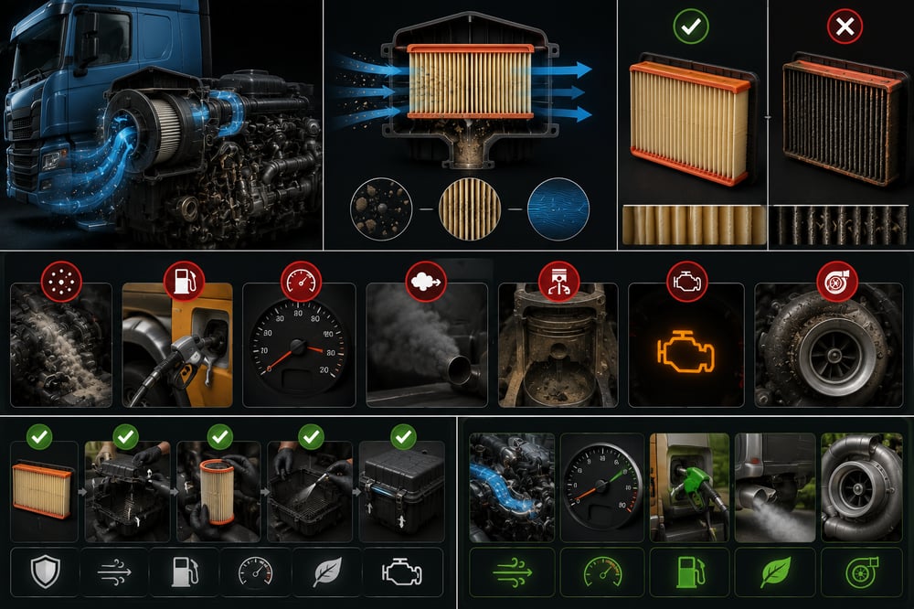 Wofür ist der Luftfilter da? Wie wirkt sich ein verschmutzter Filter auf den Motor aus?