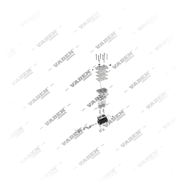 9) 4127040020,4127040027,4127040070,4127040077,4127040130,4127040137,4127040160,4127040167,20574763,20775224,20866605,70330056,85000491, 1300 185 001 Cilindro duplo, Compressor de ar, Vaden