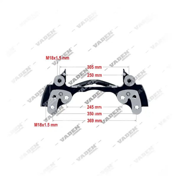 1) 35503075526,35503075526,68323673, 4122009 ELSA 2- 22.5" Suporte de pinça, Vaden