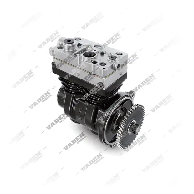 1700035002 (7600 850 008, 3161258, 7403161258 con ingranaggio), Doppio cilindro, Compressore d'aria - Front Perspective View