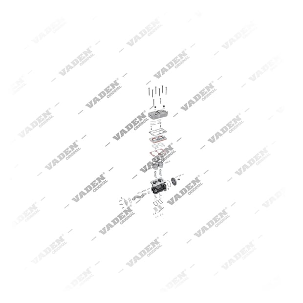1400 010 008 (7600 880 006, 1376358 con ingranaggio) Doppio cilindro, Compressore d'aria – immagine 9