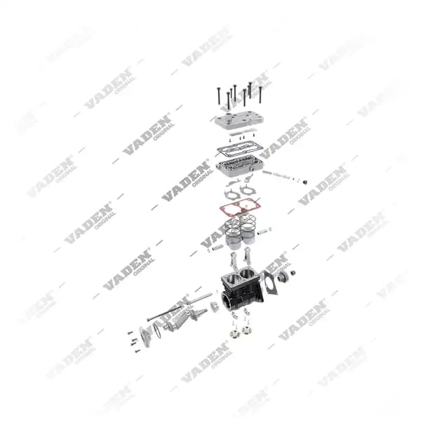 9) 4571302015,4571304615,4571306615,9115530070, 1100 010 002 Twin Cylinder, Air Compressor, Vaden