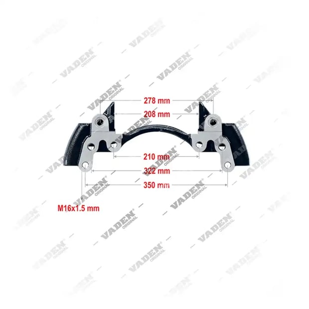 1) 0004231006,K052379K50, 3522017 SL7.../ SM7.../ ST7...- 22.5" Support d'étrier, support d'étrier, Vaden