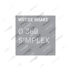 , Wedge Brake Ø 360 SIMPLEX Wedge Brake Kit de reparação, Tipos de pinças de freio, Vaden