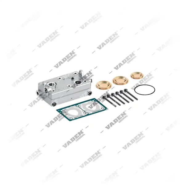 1) 9125189222,1732080, 16 08 10 Cabeçote, Kit reparo do compressor de freio a ar, Vaden