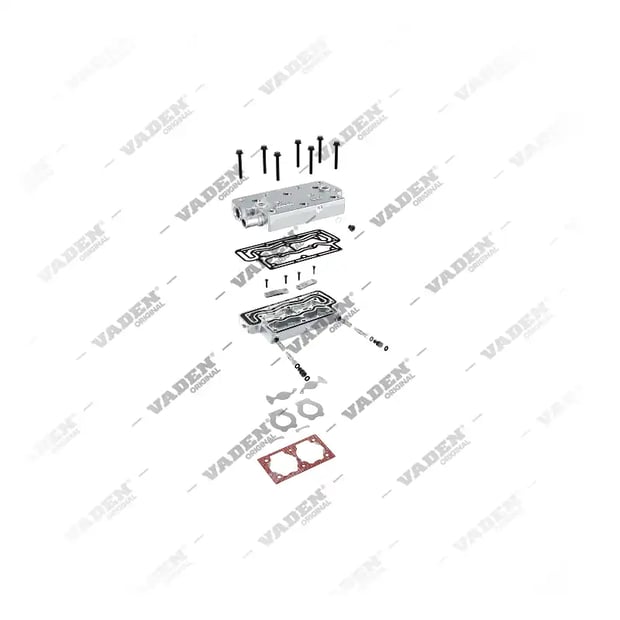 2) 9115159212, 25 20 50 Cabeçote, Kit reparo do compressor de freio a ar, Vaden