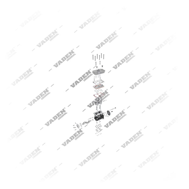 9) 1380457SP2,1470304SP2,1514064SP2,1728435SP2,1770607SP2,1784109SP2,179663SP2,1796663SP2,571287SP2,K003960SP2,K012799SP2,K014896SP2,K016615SP2,K016615000SP2,K016615ESSP2,LK4941SP2,LP4965SP2, 1400 010 004 (7600 880 006, 1376358 com engrenagem) Cilindro duplo, Compressor de ar, Vaden