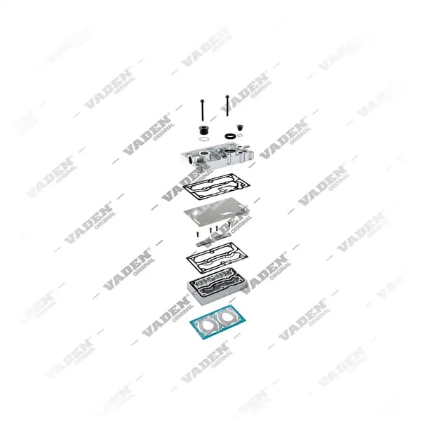 2) 9125149202, 13 23 10 Cabeçote, Kit reparo do compressor de freio a ar, Vaden