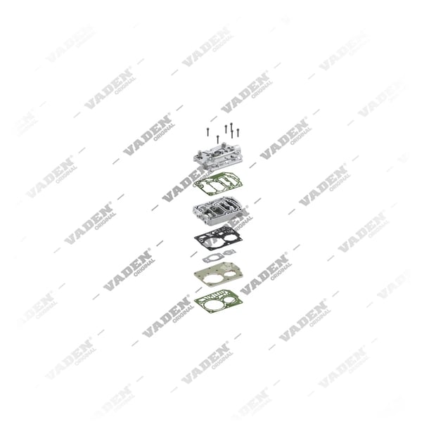 1) , 17 19 10 Cabeçote, Kit reparo do compressor de freio a ar, Vaden