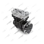 1700110002 (7600 850 008, 3161258, 7403161258 con ingranaggio), Doppio cilindro, Compressore d'aria - Front Perspective View