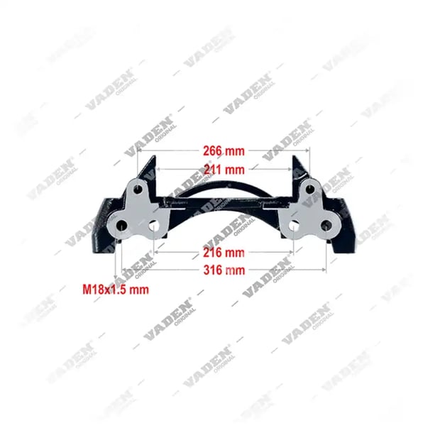 1) K015378, 3522009 SN6.../ SN7.../ SK7...- 19.5" Kızak, Kaliper Taşıyıcı, Vaden