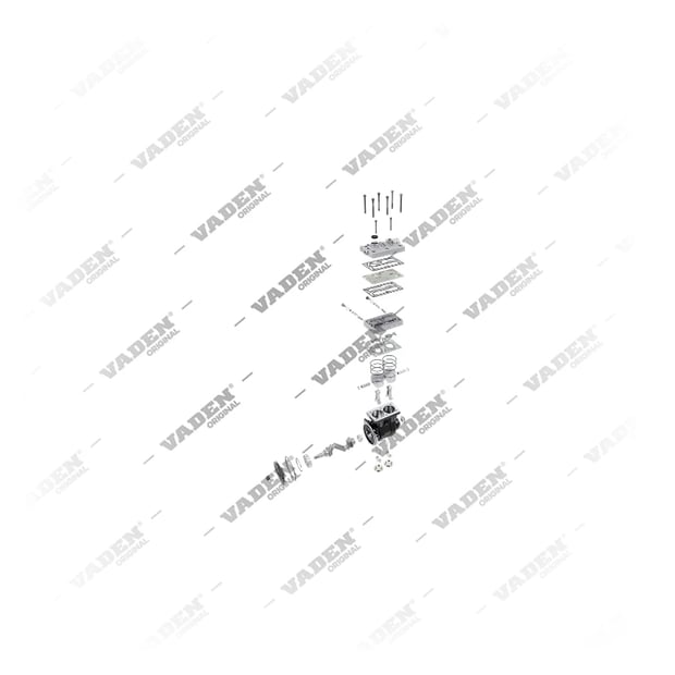 9) 4137040270SP1,22040497SP1, 1300 250 002 (7600 850 006, 8131848, 7408131848 dişli ile) Çift Silindirli, Kompresör, Vaden