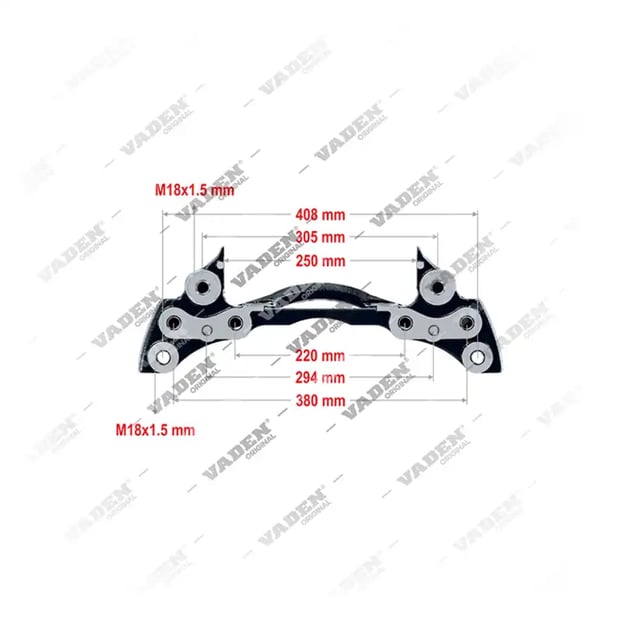 1) 68324200, 4122007 Elsa 195 / 225 / EX 225- 22.5" Держатель суппорта, Скоба Суппорта, Ваден