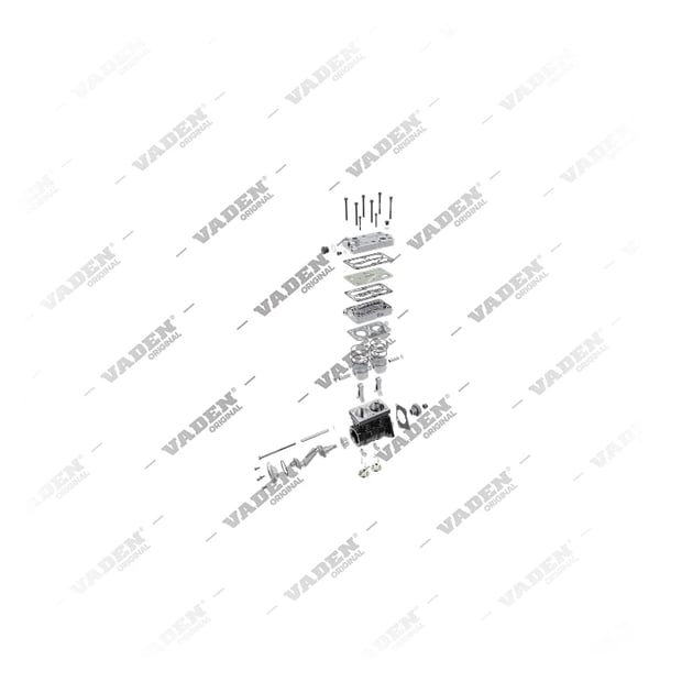 9) 9125101060,4761300215, 1100 025 004 Doppio cilindro, Compressore d'aria, Vaden