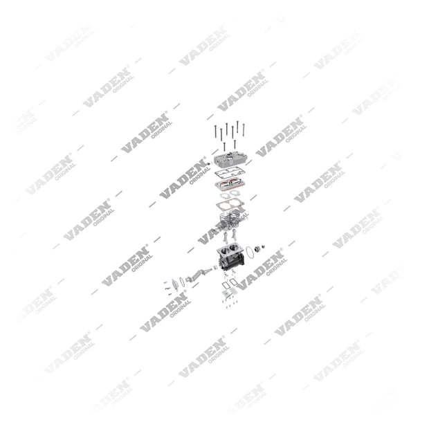 9) 70330098SP2,85000199SP2,LP4992SP2, 1300090007, (7600 880 002, 1677848 con ingranaggio), Doppio cilindro, Compressore d'aria, Compressori per freni ad aria, Vaden